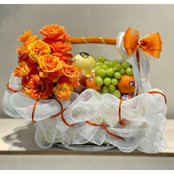 Giỏ hoa quả màu Vàng/Cam cao cấp