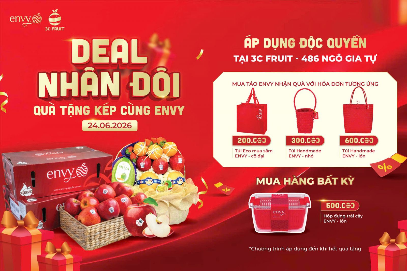 Chương trình Táo envy x 3C Fruit